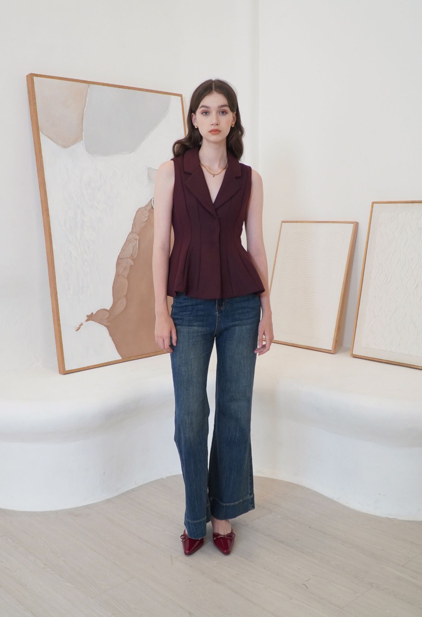 Matilda Top Maroon