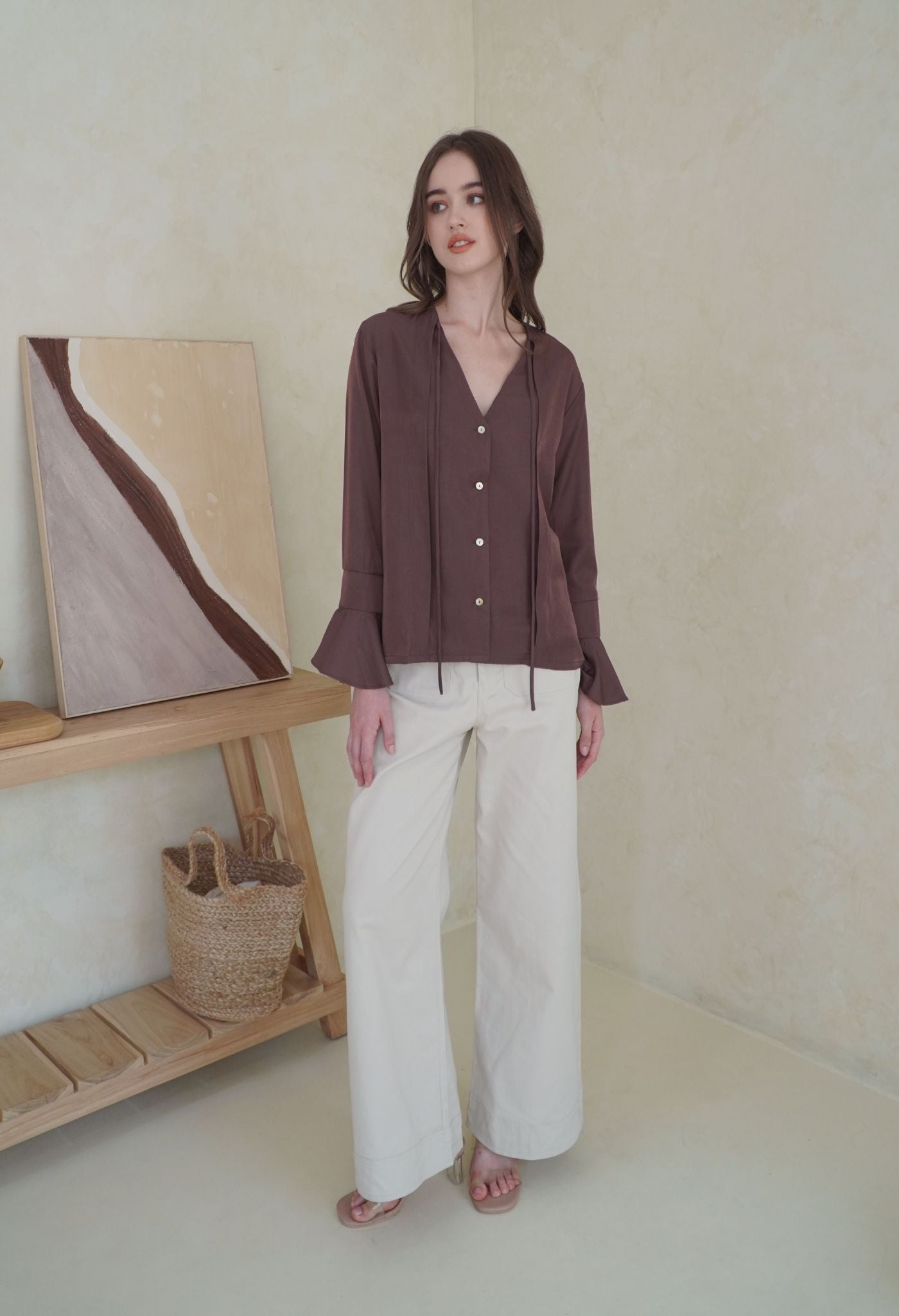 Agnes Blouse Brown