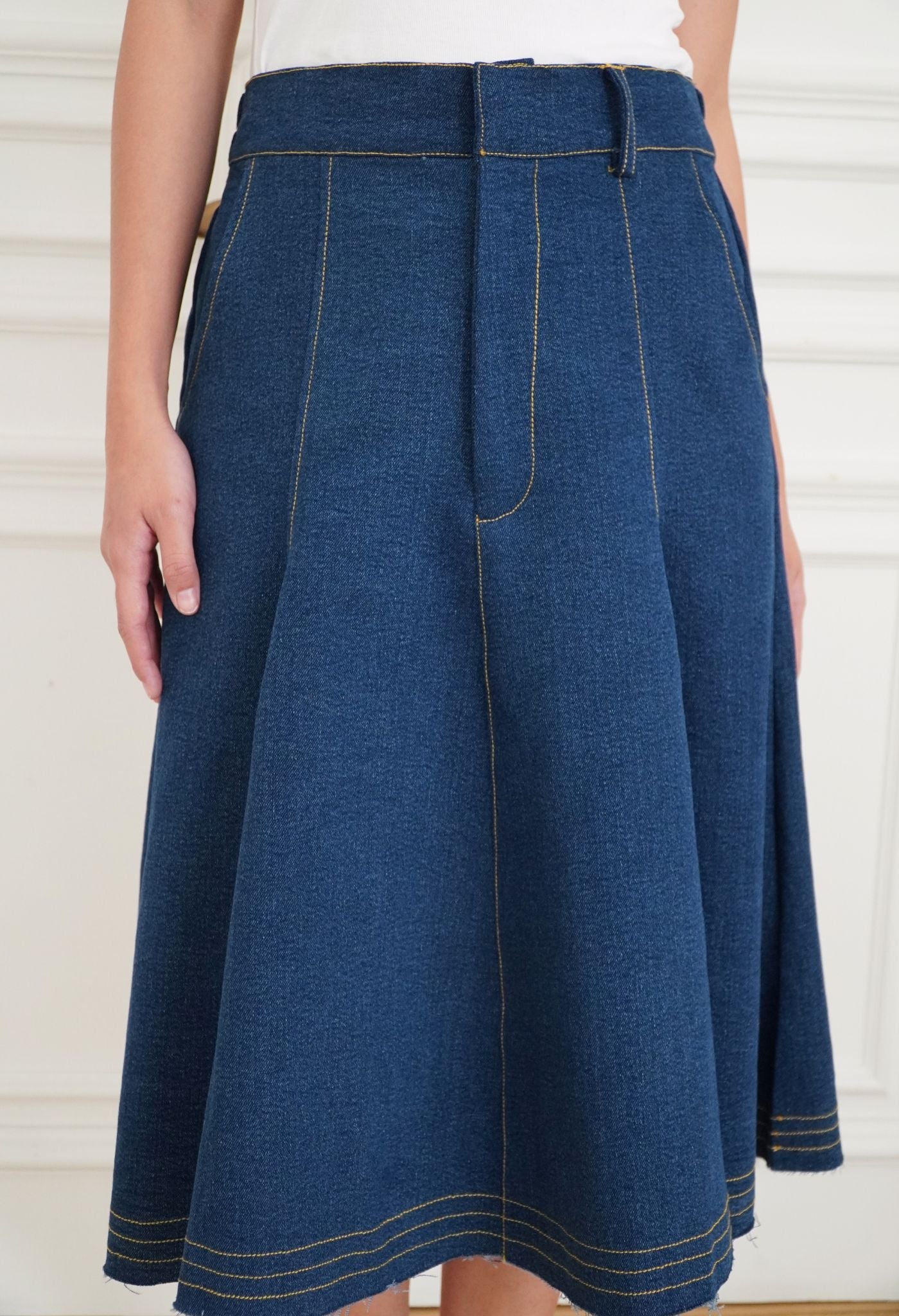 Soren Denim Skirt Dark Blue