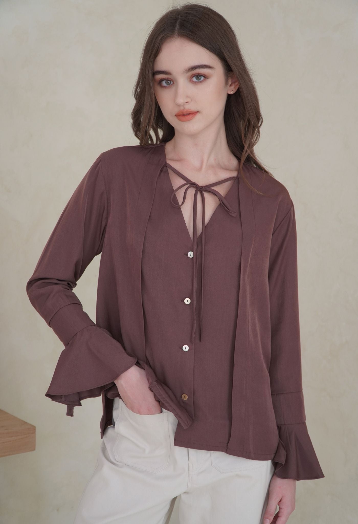 Agnes Blouse Brown