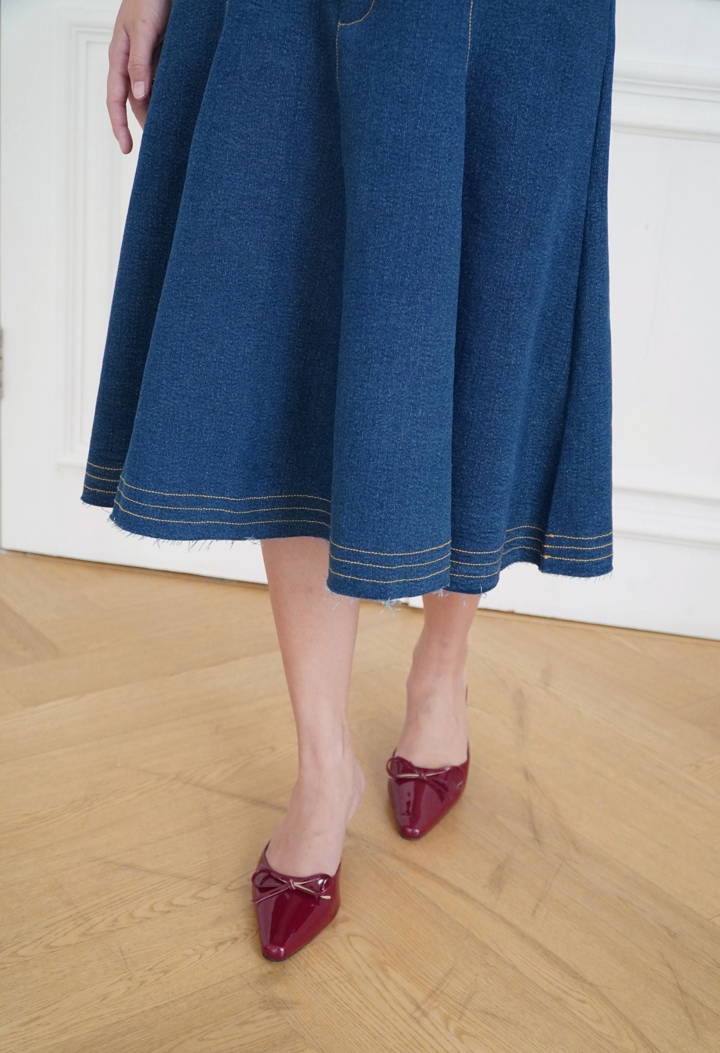Soren Denim Skirt Dark Blue