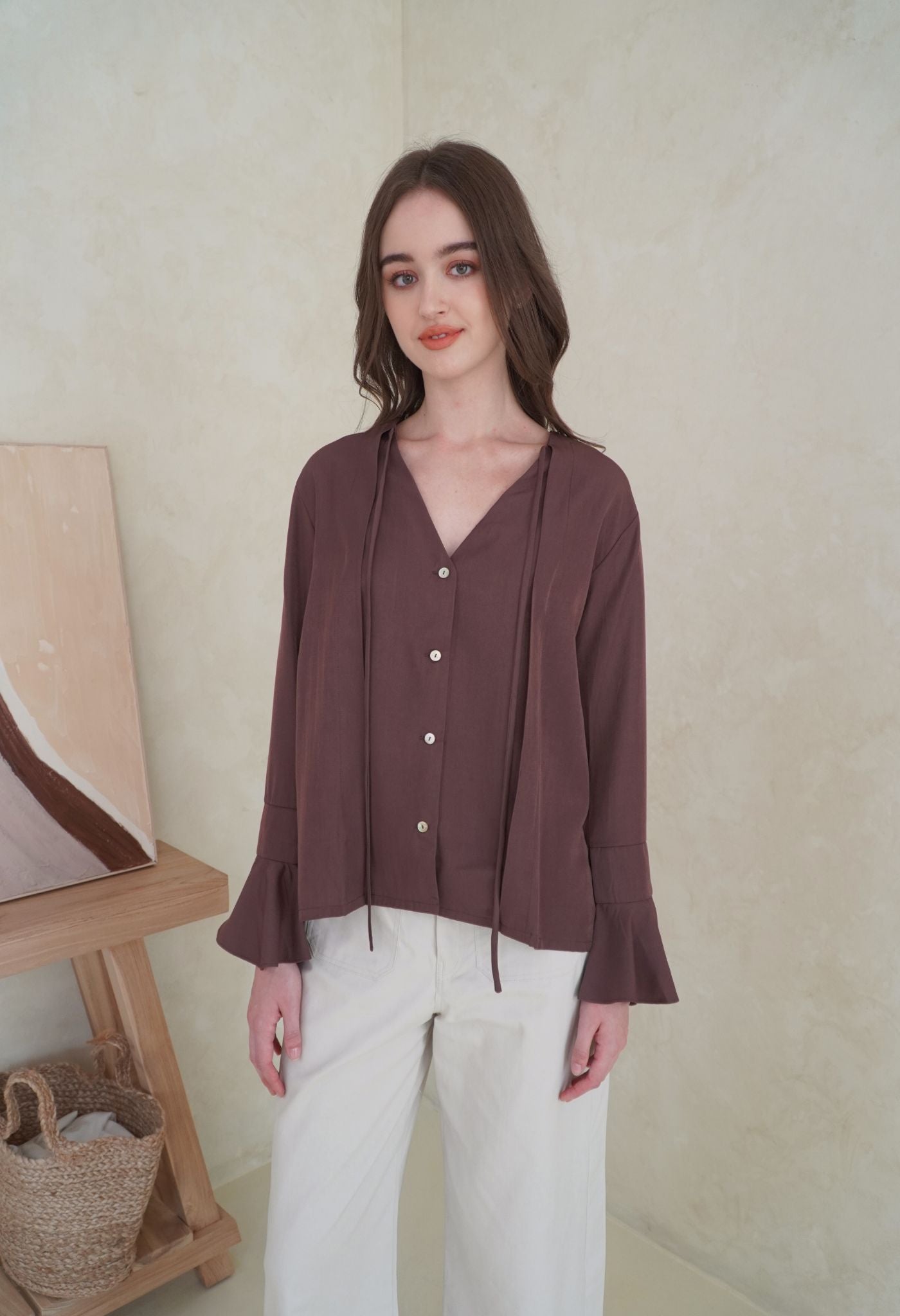 Agnes Blouse Brown