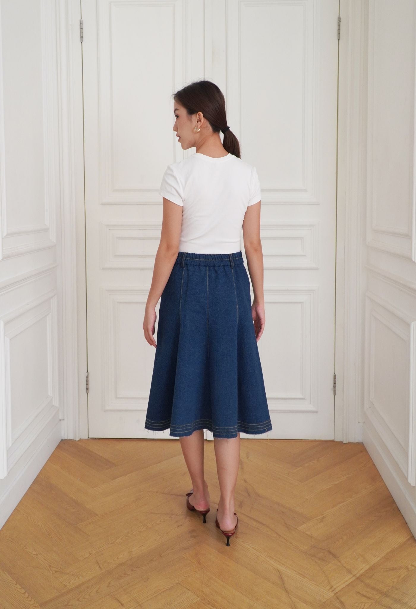 Soren Denim Skirt Dark Blue