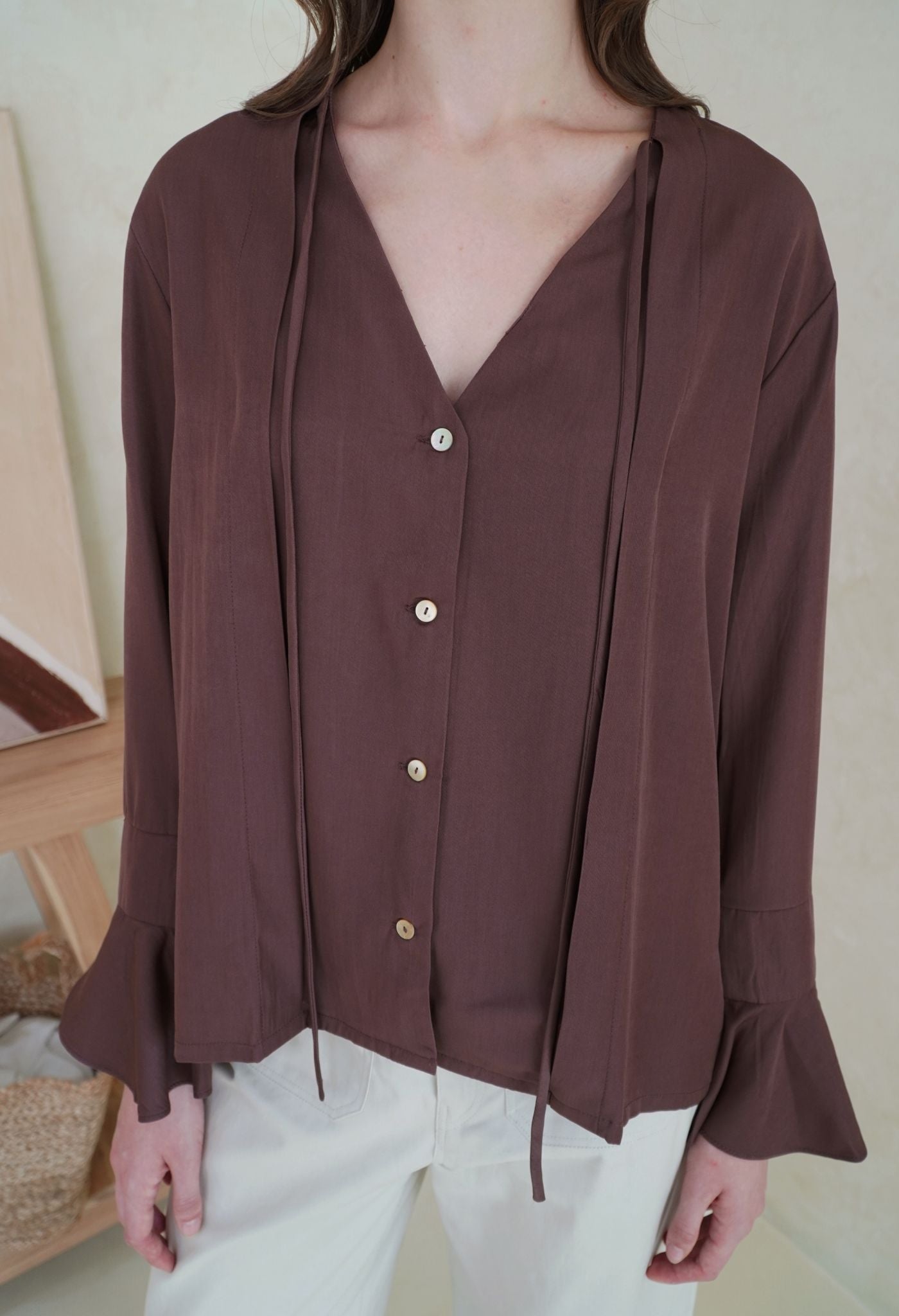 Agnes Blouse Brown