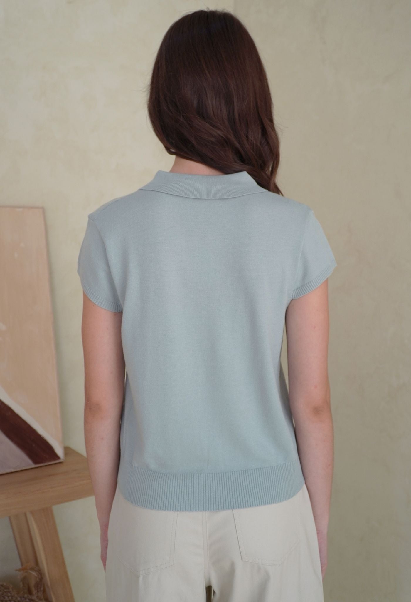 Greta Top Dusty Blue