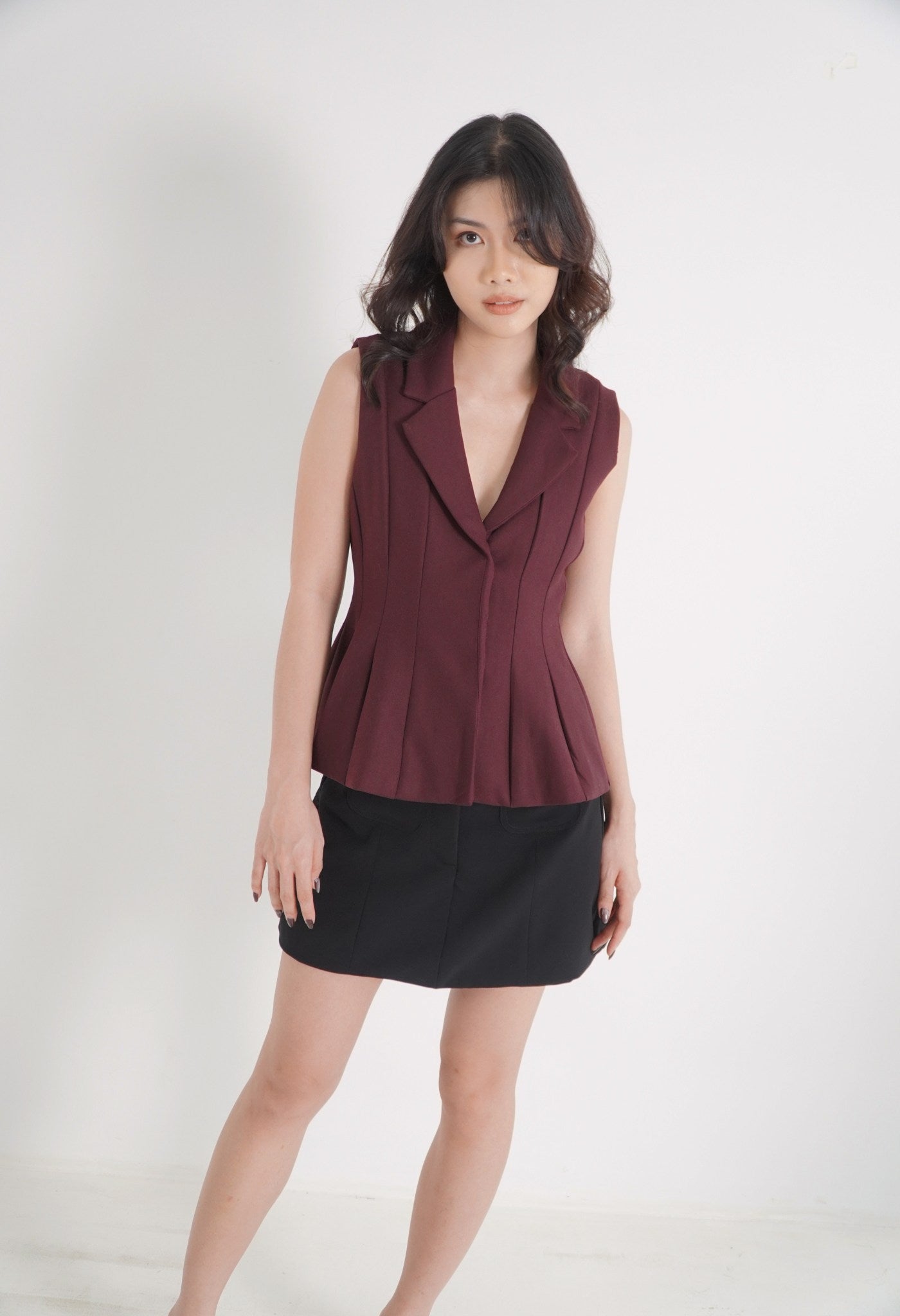 Matilda Top Maroon