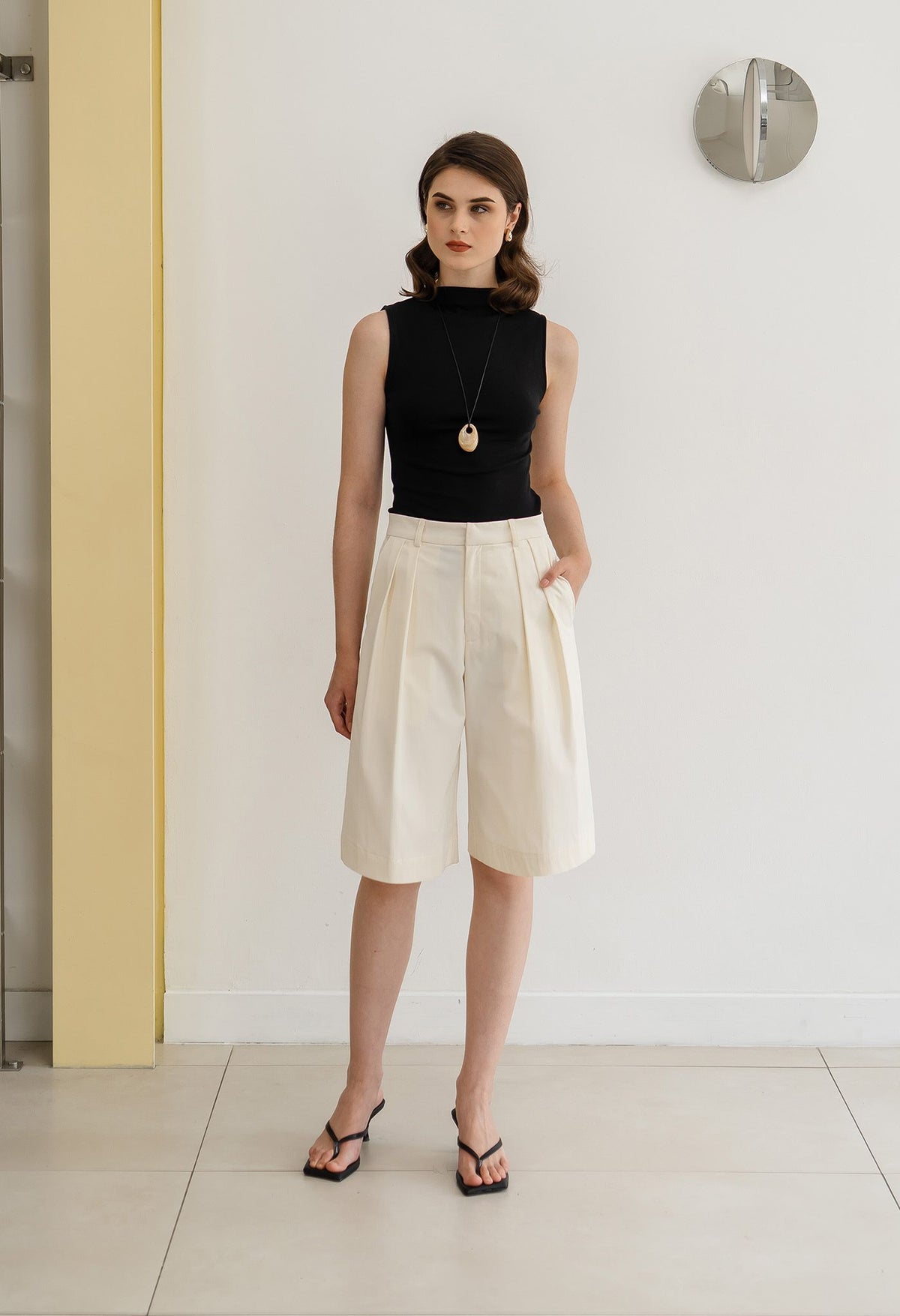 Otto Bermuda Pants Cream