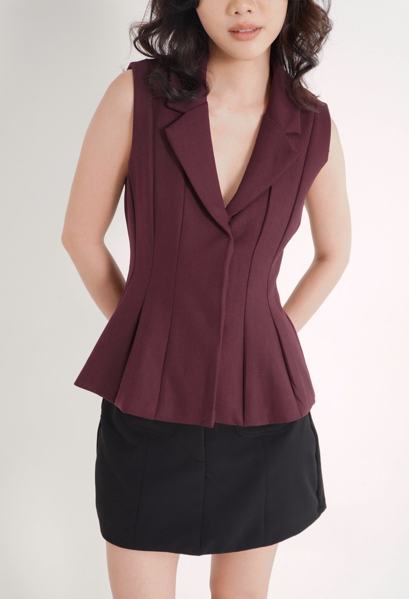 Matilda Top Maroon