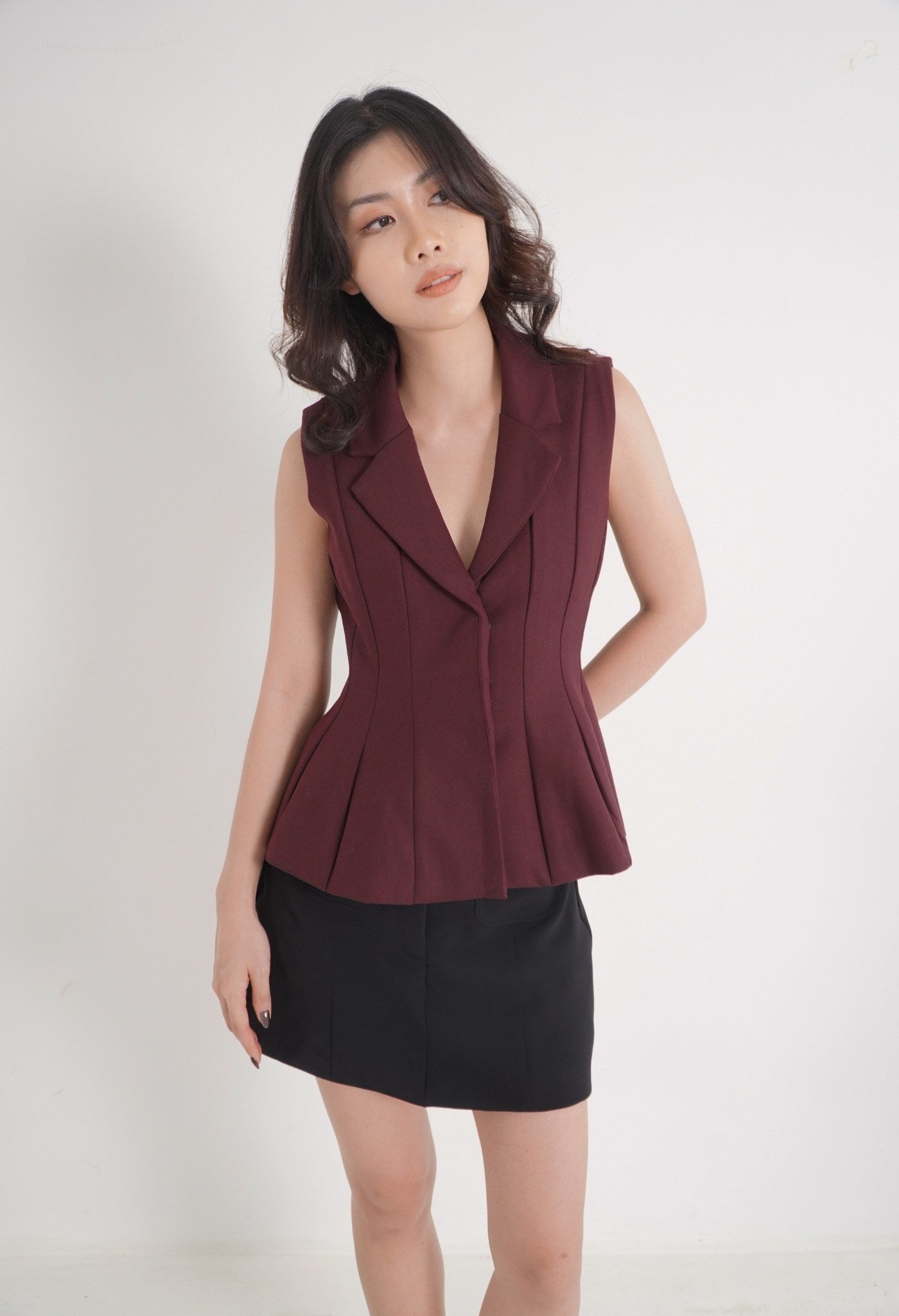 Matilda Top Maroon