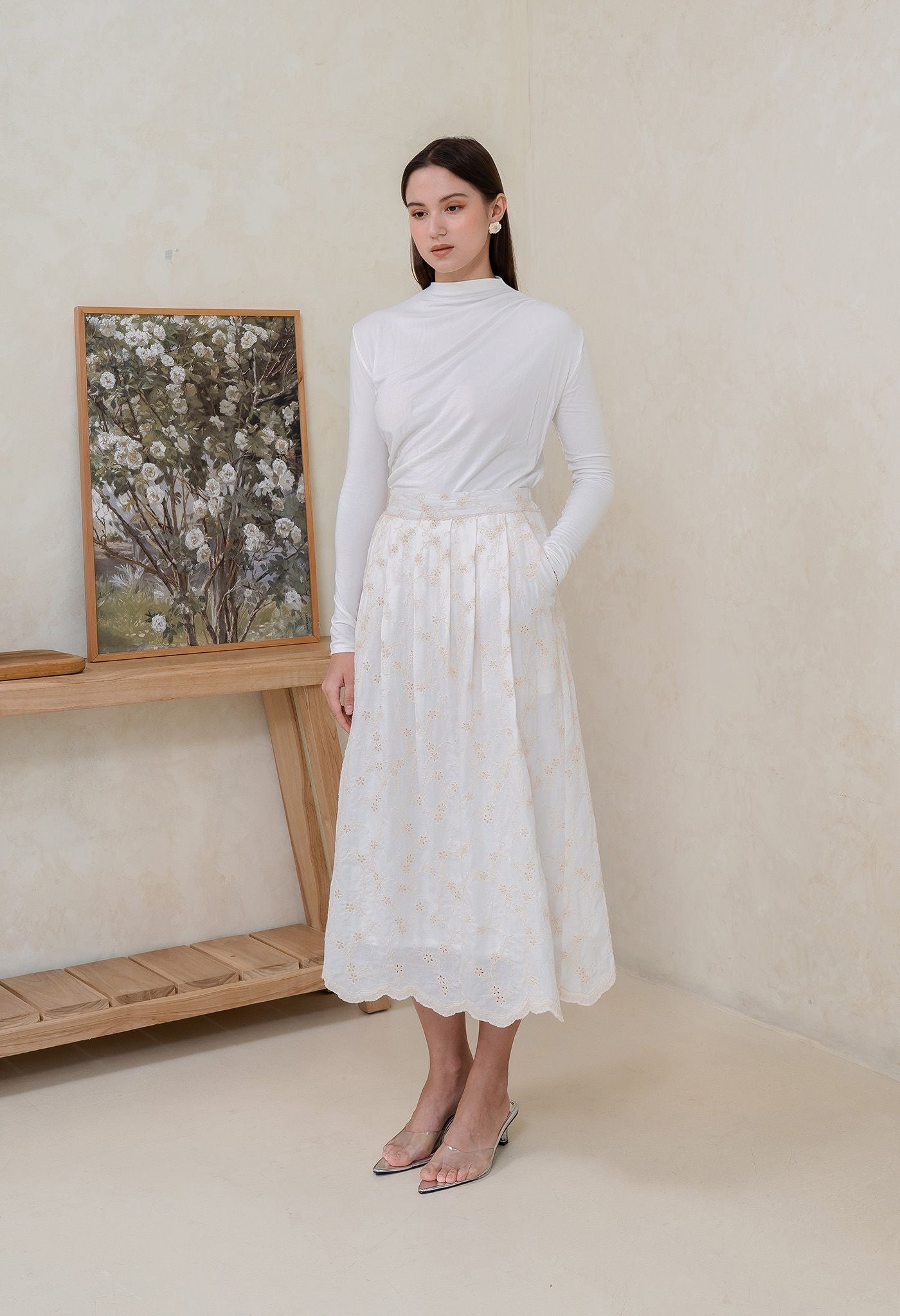 Posie Skirt White
