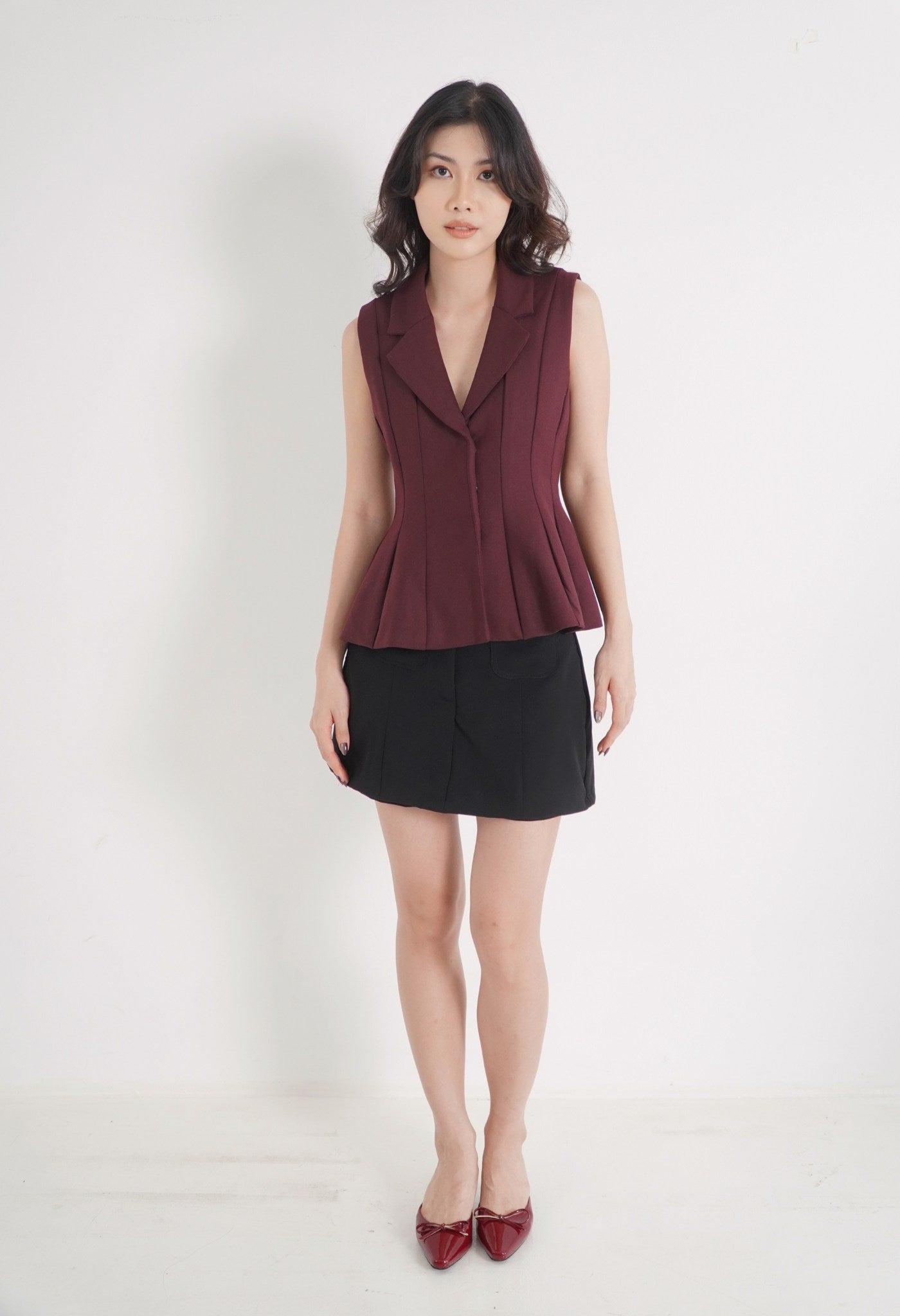 Matilda Top Maroon