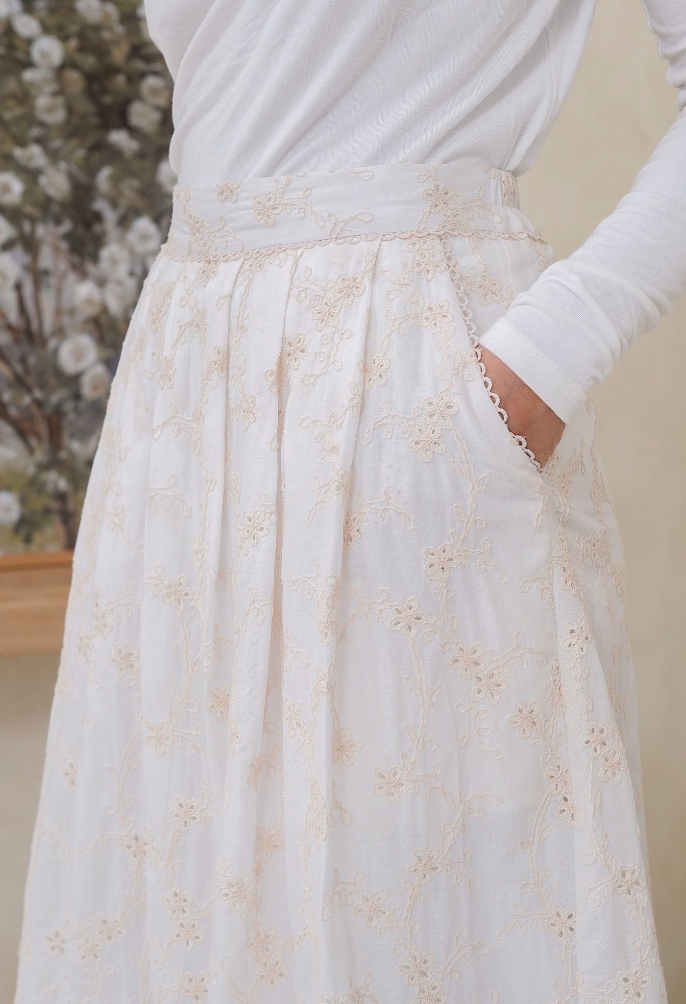 Posie Skirt White