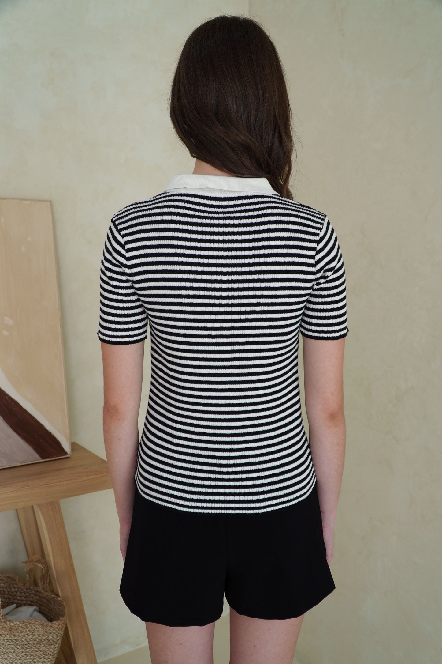 Sabina Top Black Stripes